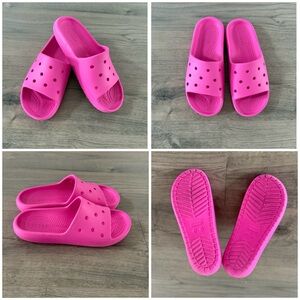 Girls Pink Slide Sandals